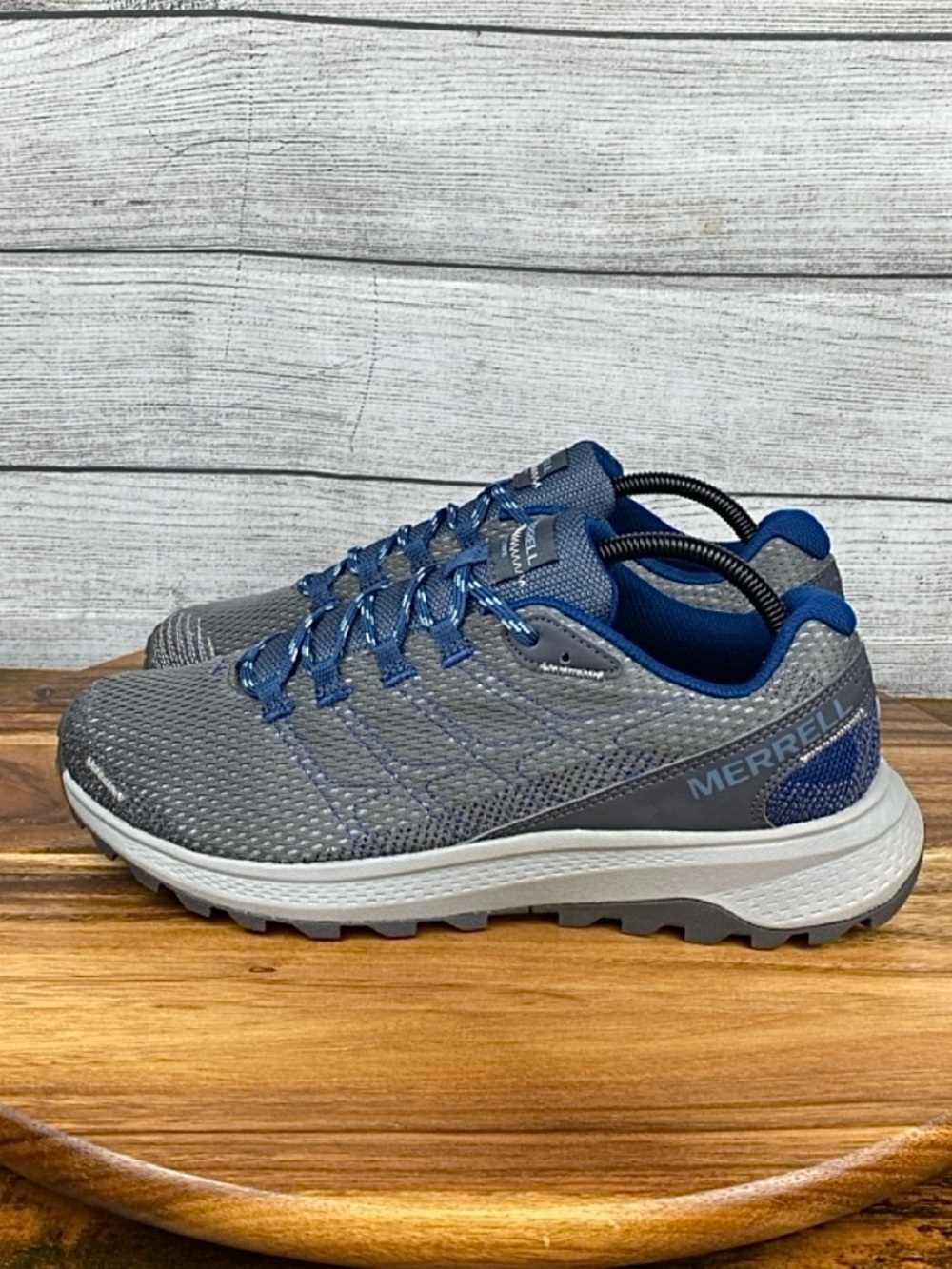 NEW Merrell Fly Strike Low Trail Running Shoes Grey Blue J067159 Men’s Size 9